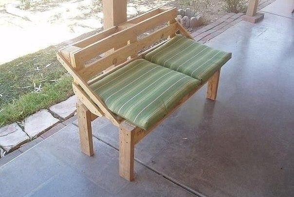 Делаем лавочку из поддонов